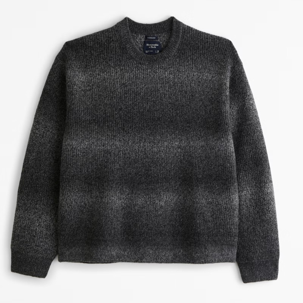 Men’s Oversized Marled Crew Sweater
Color: Gray Size: Medium
